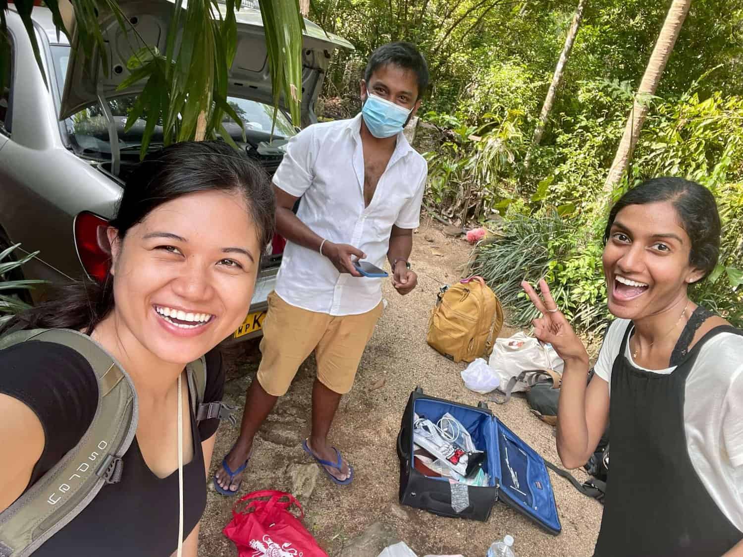 Unexpected Car Troubles on the Road  with two of the people I met in Sri Lanka