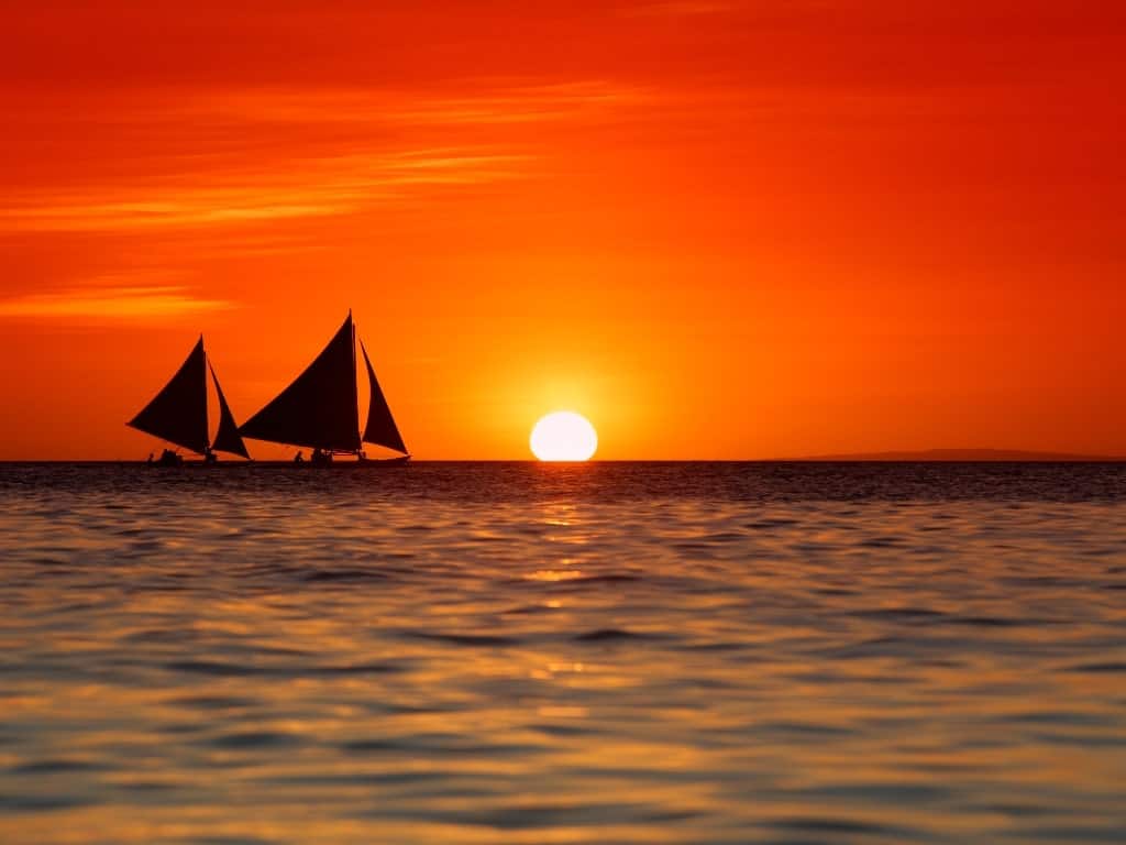 Boracay Paraw Sailing Sunset