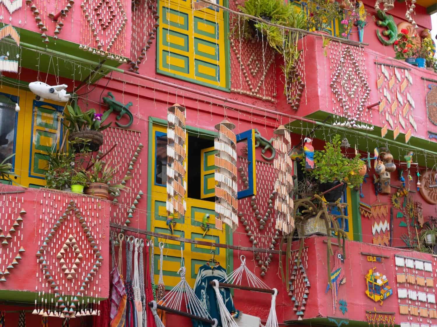 Colorful facades in Raquira