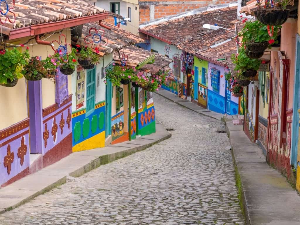 Colorful Houses in Guatape, a town in Colombia