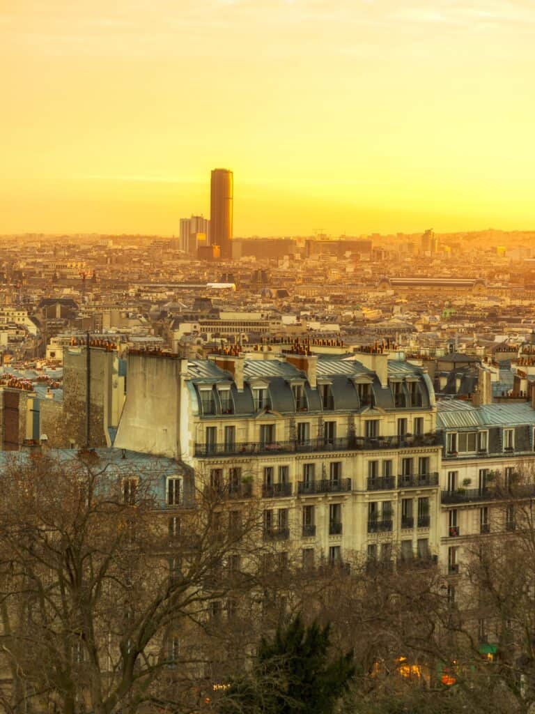 View of Paris during Sunset from Sacré-Cœur