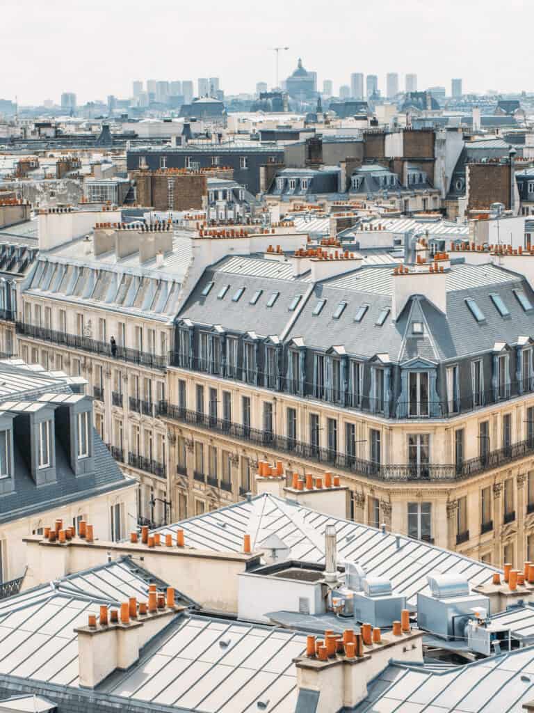 Views of Paris from Galeries Lafayette in Paris
