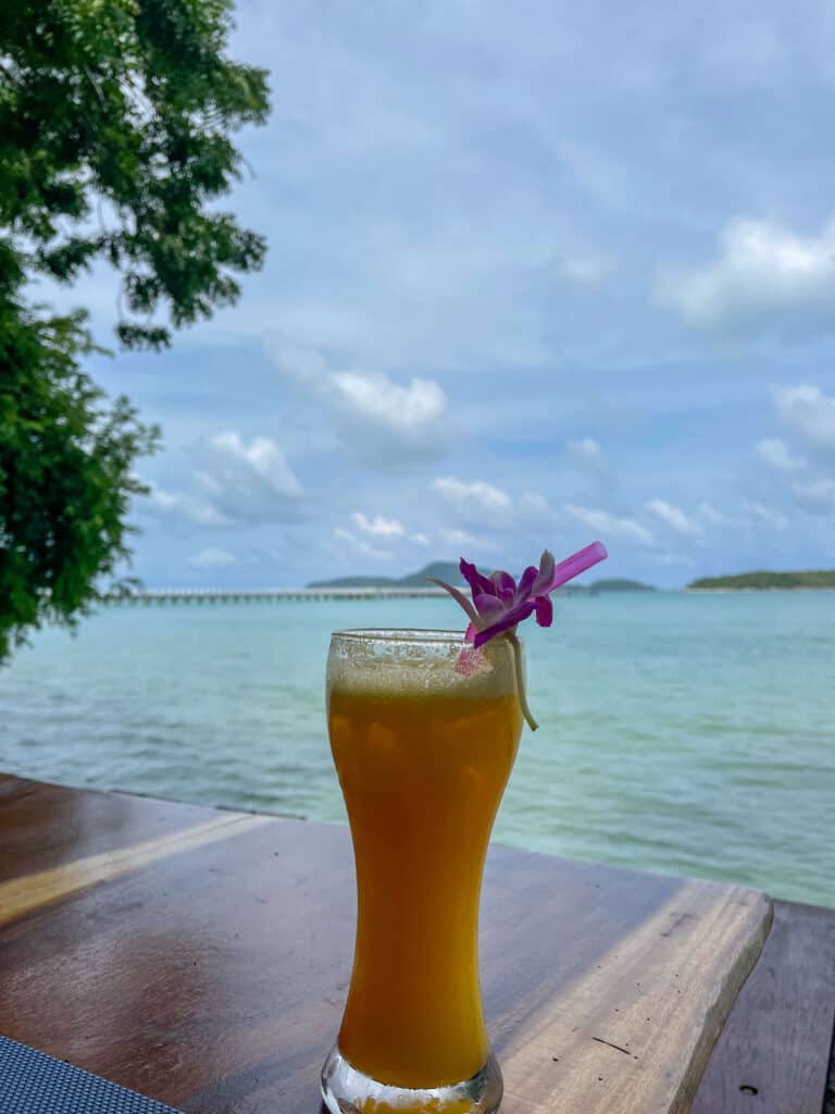 Fresh Juice in overlooking Rawai Beach, one of the best beaches phuket.