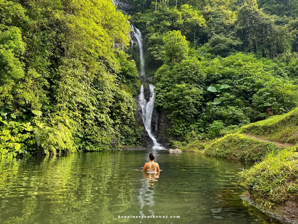 On a pool and small waterfall near Banyumala Twin Waterfalls