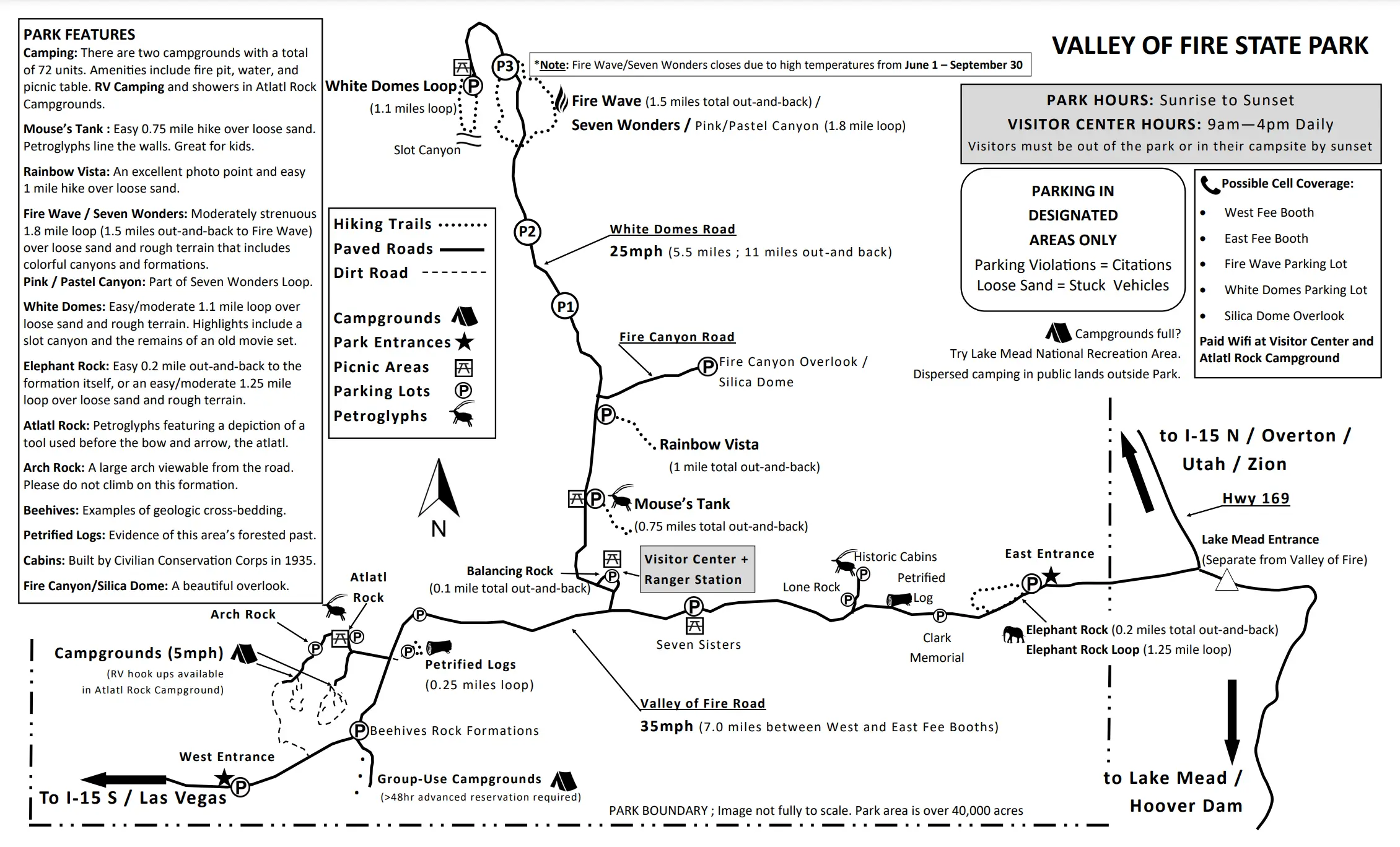 Valley of Fire State Park Map