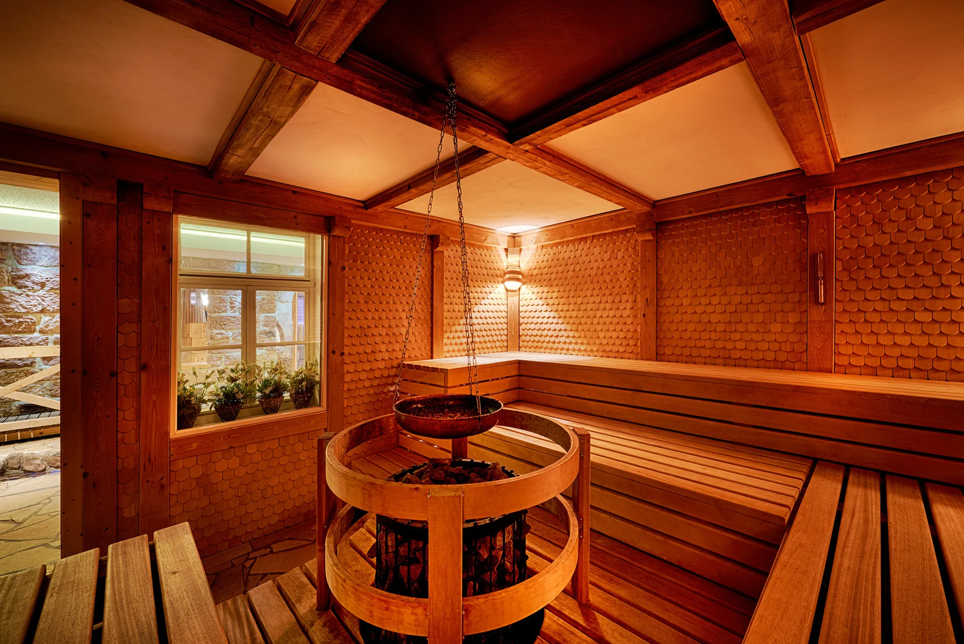 Finnish wooden sauna