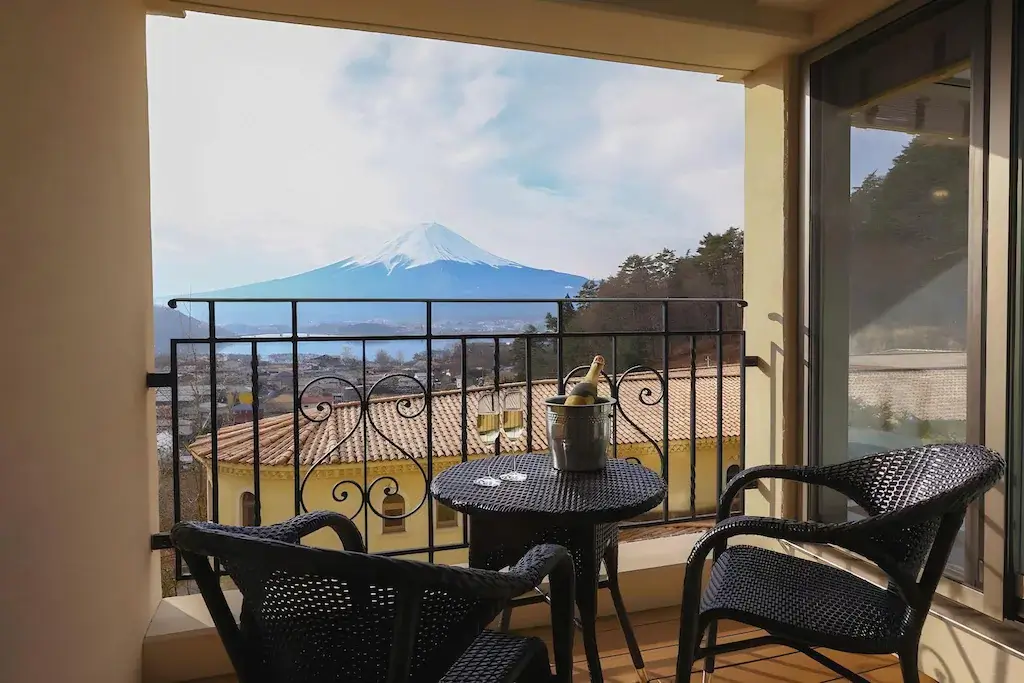 Balcony view of Mount Fuji from La Vista Fuji