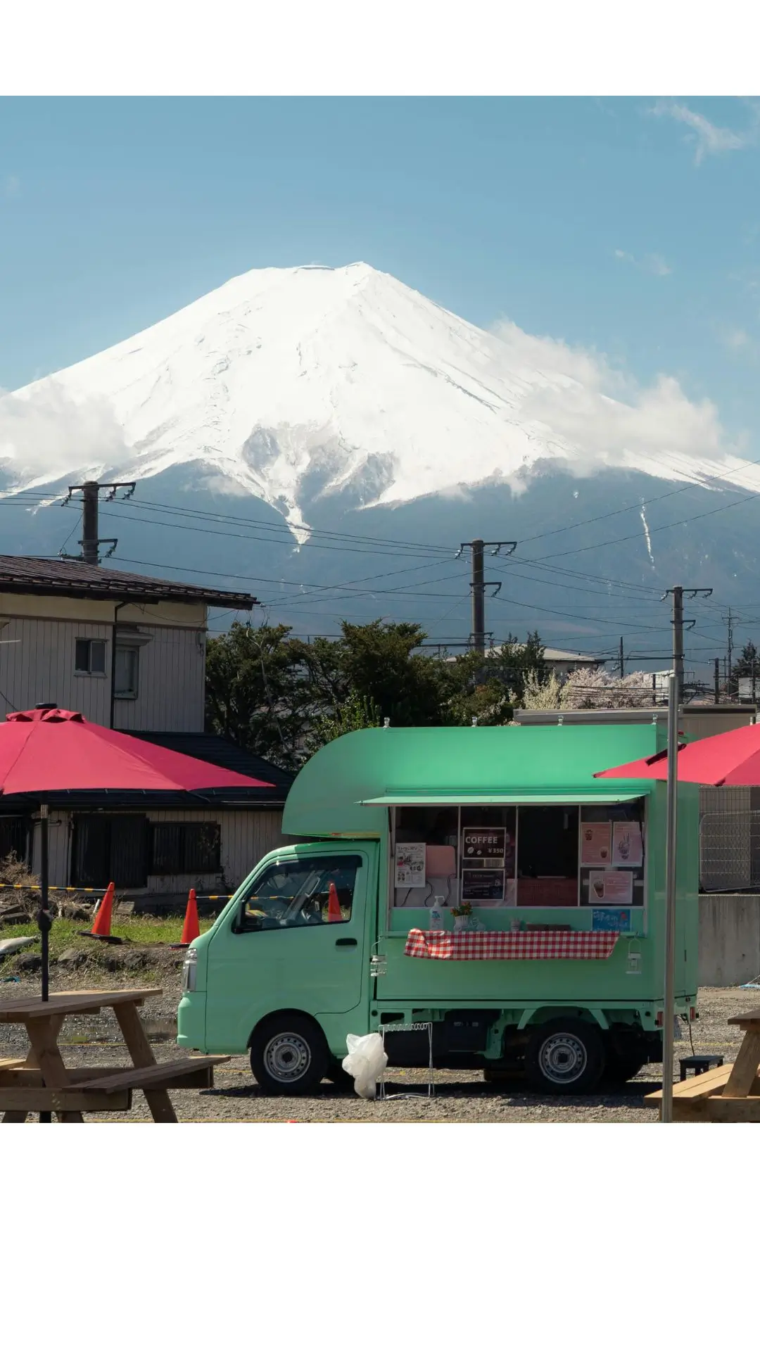 Countryside farm with Mount Fuji during Volunteer Opportunities in Japan.