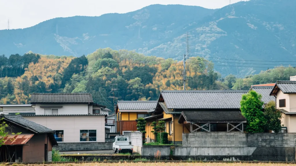 Traditional homes in rural Shikoku representing Volunteer Opportunities in Japan.