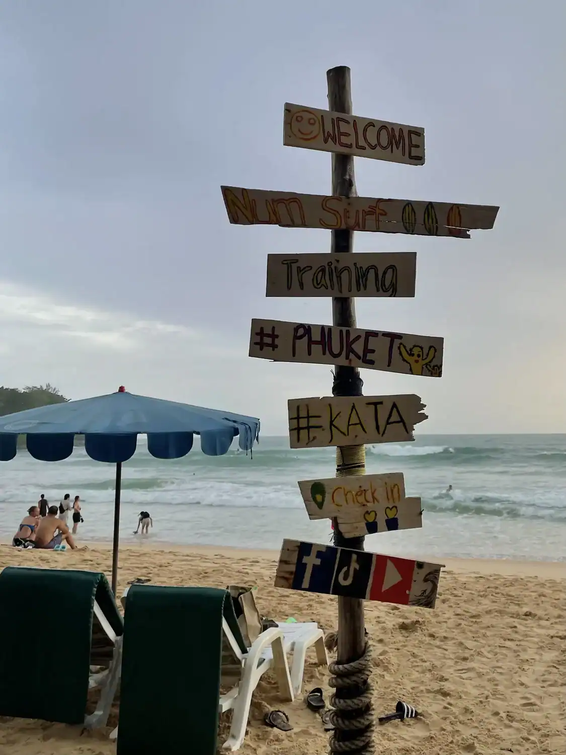 A signage at a beach in Phuket